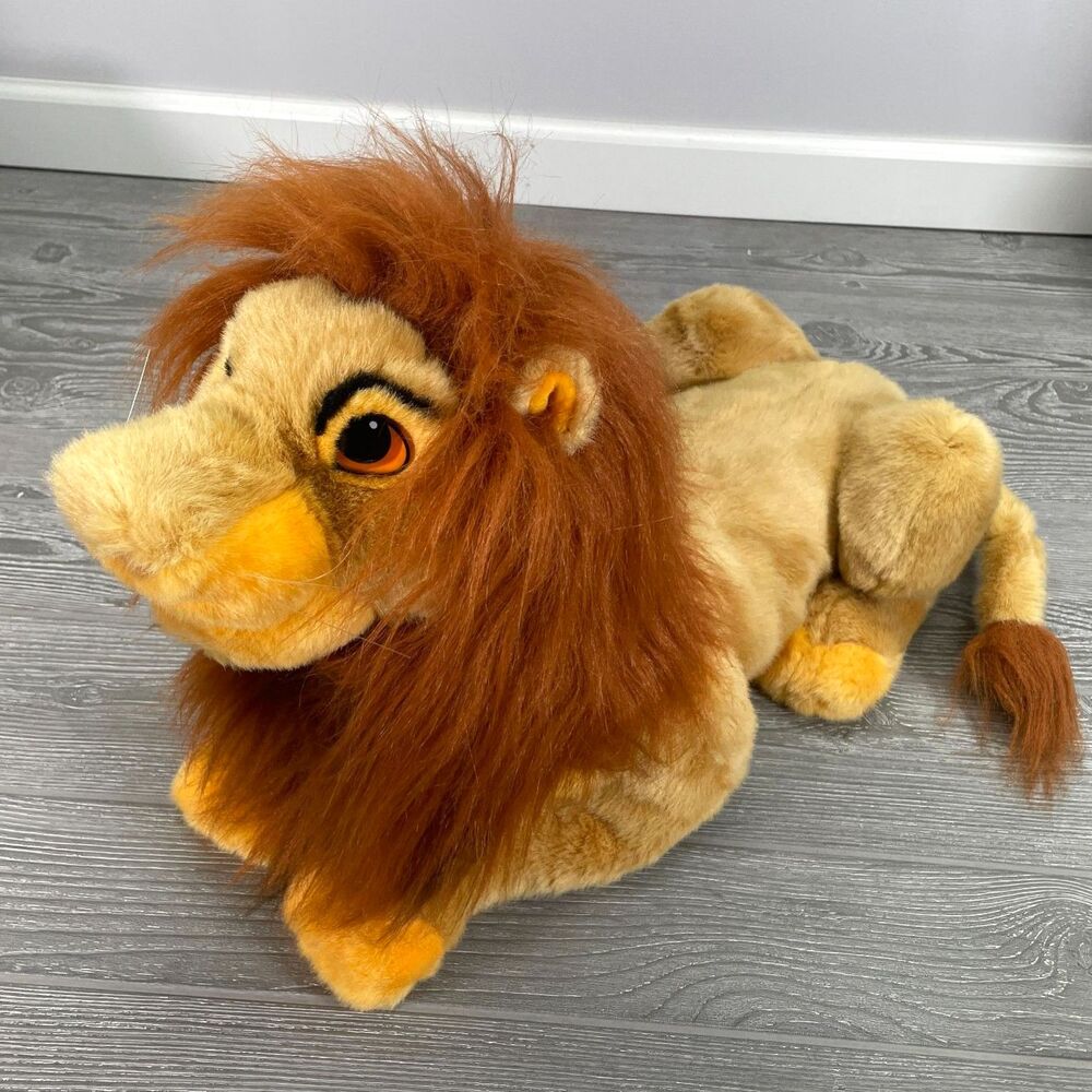 Vintage Disney The Lion King Mufasa Adult Simba 21" Plush PUPPET Stuffed Animal*